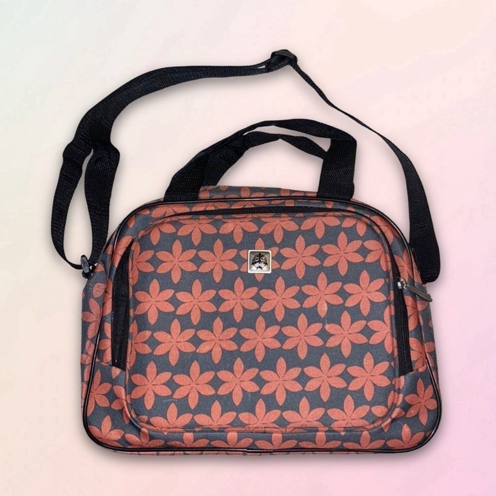 Retro, Floral, Airline Carry On Bag, Small/Medium